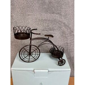PartyLite Garden Trike Tealight Holder P9909‎ Bronze Metal Tricycle Candle Decor